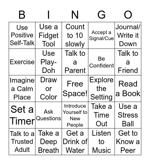 Handling Change Bingo Card