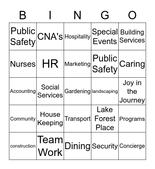 Find JOY in your Journey Bingo Card