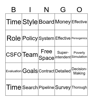 AASB Learning Lab Bingo Card