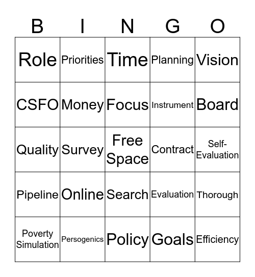 AASB Learning Lab Bingo Card