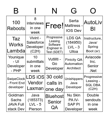 STG SUMMER BINGO BOARD 2 Bingo Card