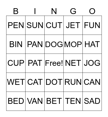 Level 1 Bingo Card