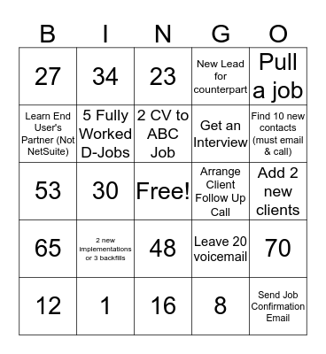 FRG Bingo Card