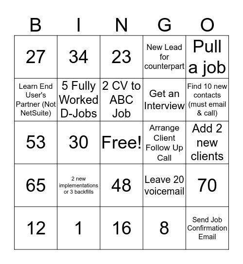 FRG Bingo Card