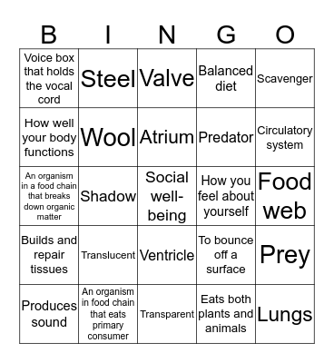 BINGO Card