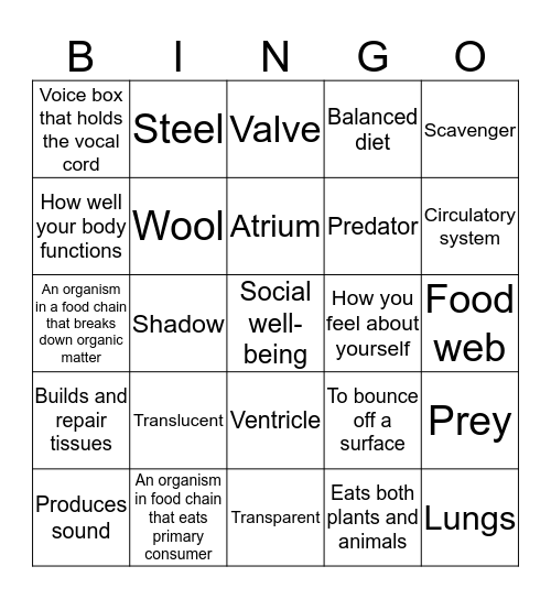 BINGO Card