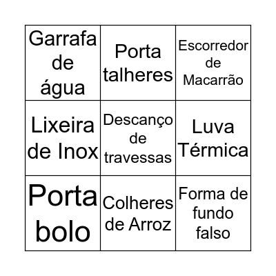 Charaiá de Panelas Alice e Vagner  Bingo Card
