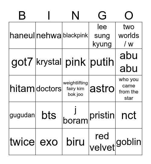 bingo socxmed Bingo Card