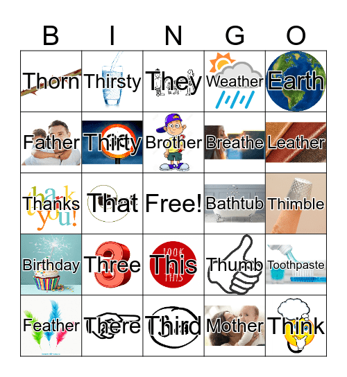 Voiced/Voiceless Bingo Card