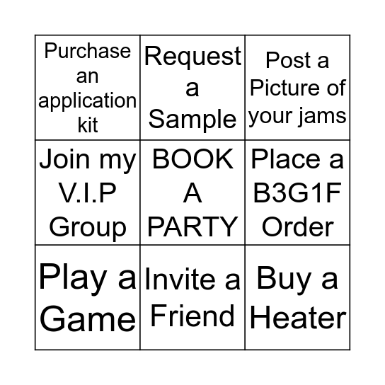 JAMBERRY BINGO Card