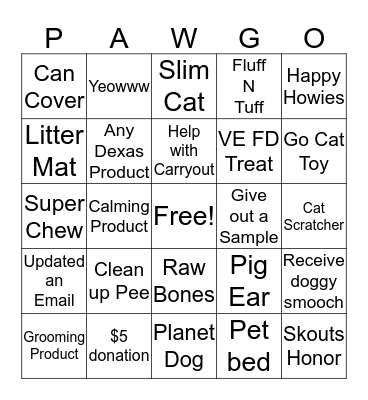 Convert somone to raw = any space free! Bingo Card