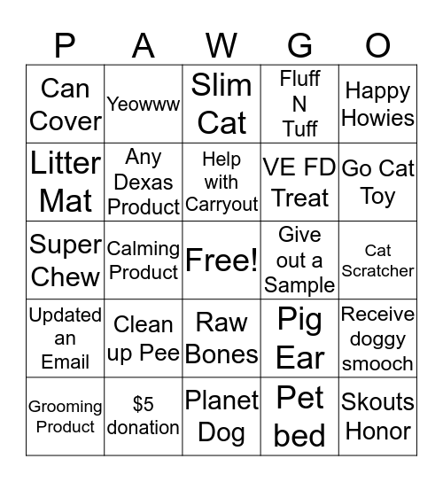 Convert somone to raw = any space free! Bingo Card