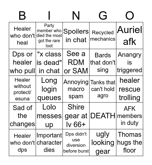 STORMBLOOD EXPANSION Bingo Card