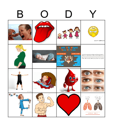 Human Body BINGO Card