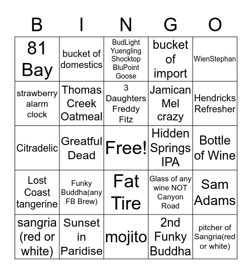 upsell bingo Card