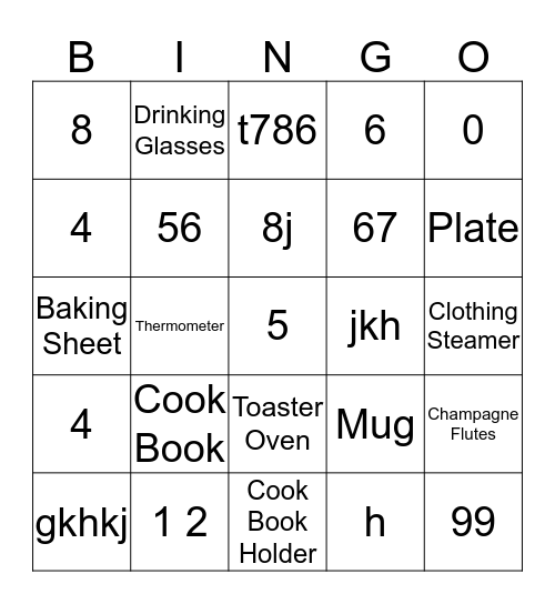Britney's Bridal Bingo Card