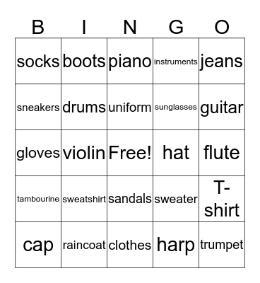 REVIEW BINGO :D !!! Bingo Card