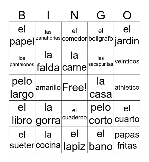 Bingo Card