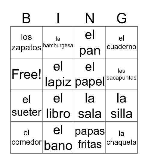 BINGO Card