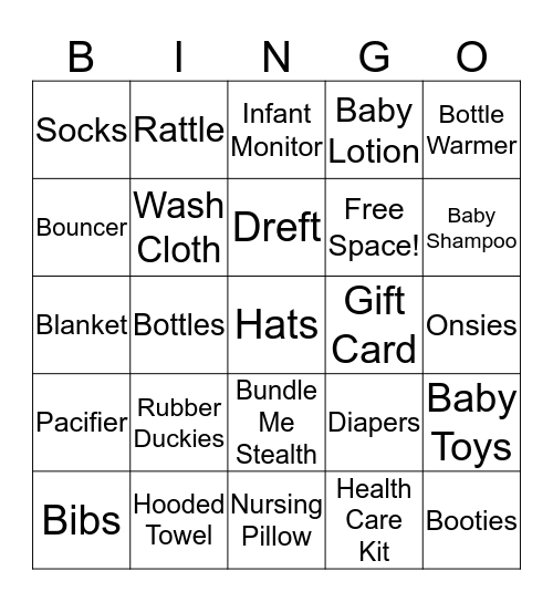 BABY BINGO Card