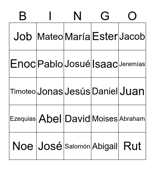 bingo teocrático Bingo Card