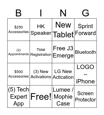 SST 6/16/17 Bingo Card