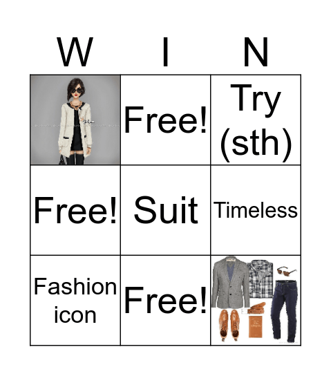 FASHION AND STYLES Bingo Card