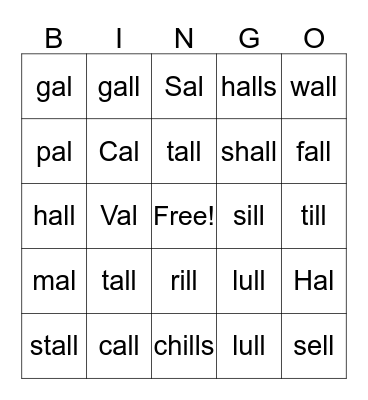 "ALL" BINGO 2.1 Bingo Card