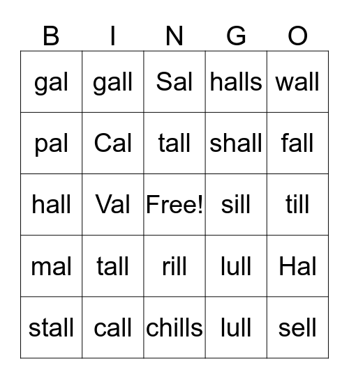 "ALL" BINGO 2.1 Bingo Card