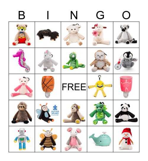 Scentsy Buddy BINGO Card