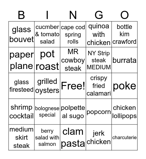 BINGObingoBINGObingoBINGObingo Card