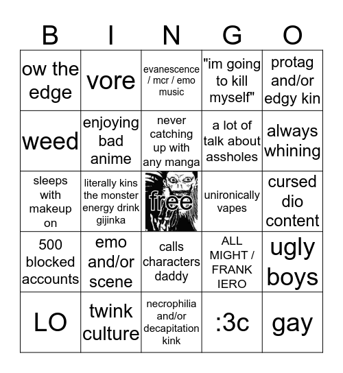 vash bingo Card