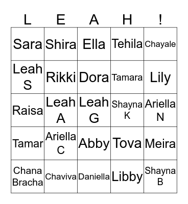 Happy Birthday Bingo Card