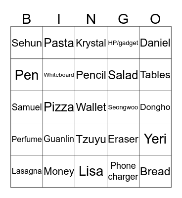 Fericire Bingo Card