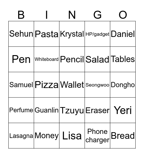Fericire Bingo Card
