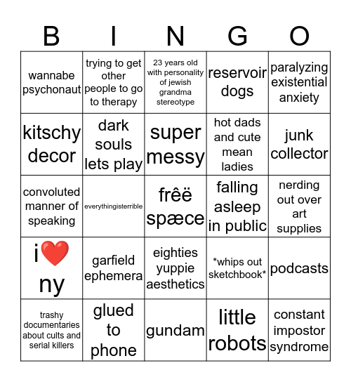 lana bingo Card