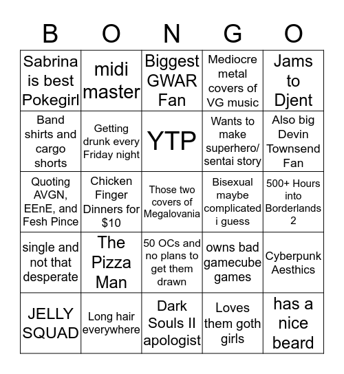 Bongo Bingo Card