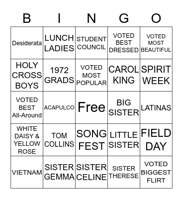 SFA BINGO BABES Bingo Card
