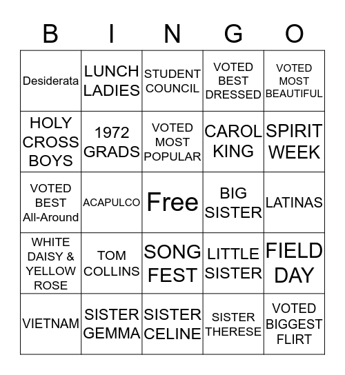 SFA BINGO BABES Bingo Card