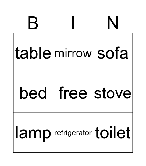 bingo  Bingo Card