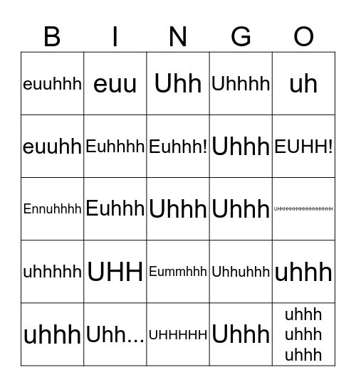 Droom in Uitvoeing Bingo Card