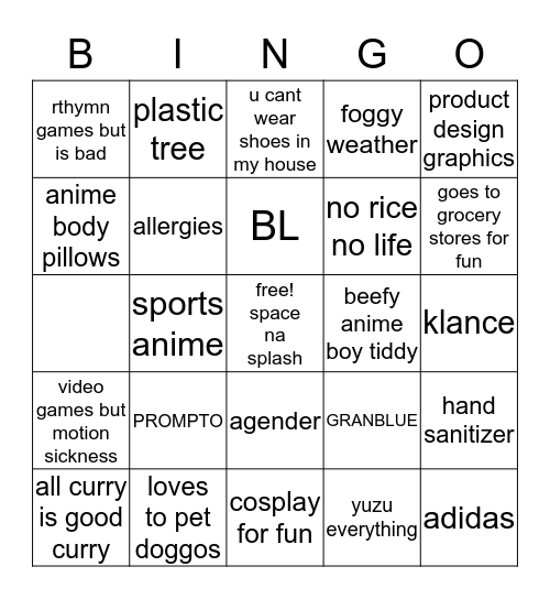 Leon BINGO  Bingo Card