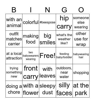 Wrapsody Bingo Card