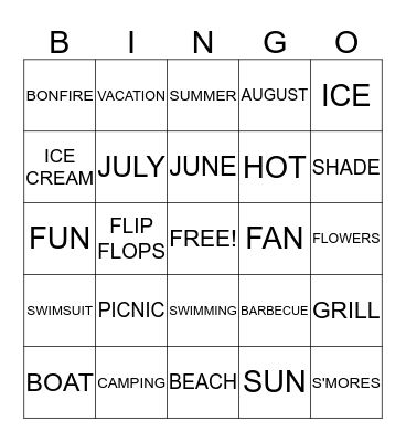 Credentialing Summer Kick Off! Bingo Card