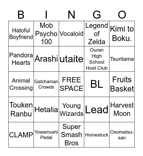 cheese bingo Card