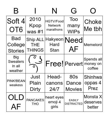 Becca Bingo Card