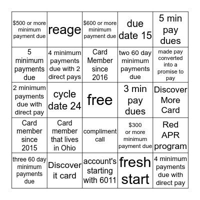 Bingo Card
