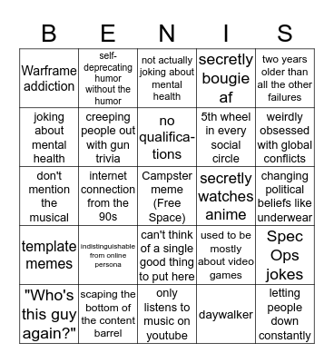 Laser Bingo Card
