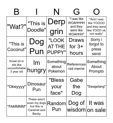 Danielle Bingo Card