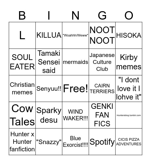 Alyssa Bingo Card